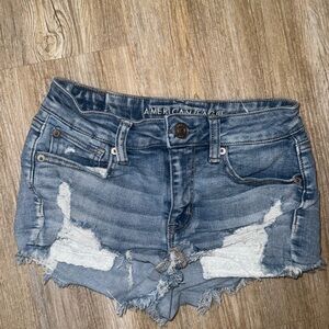 American Eagle Light Blue Denim Shorts